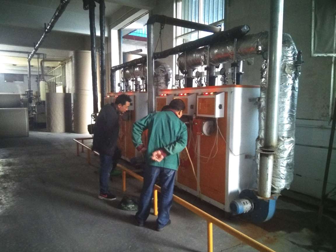 浙江瓦楞紙烘干燃氣蒸汽發(fā)生器使用現場